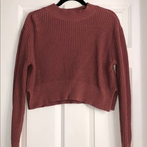LA Hearts Rust Cowl Neck Sweater